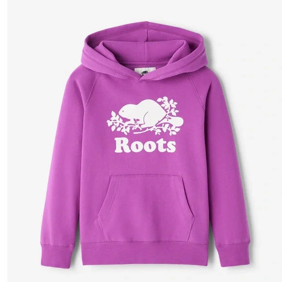 Roots Magenta Hoodie with White Beaver Emblem. - Picture 1 of 4